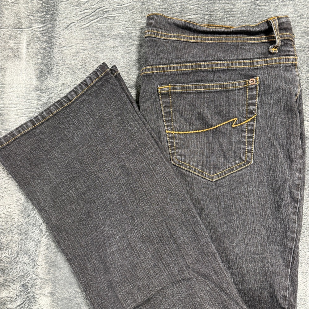 Faded Glory Mens Black Stretch Bootcut Jeans Size 18 Average FGL05413B